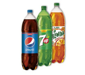 Pepsi, Mirinda, Mountain Dew, 7UP 2,25L, různé druhy