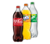 Coca Cola, Fanta, Sprite 1,5L, diverse Sorten
