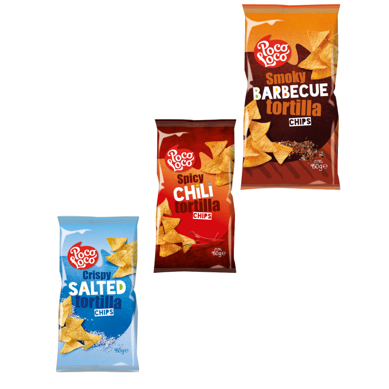 Tortilla Chips 450g, diverse Sorten