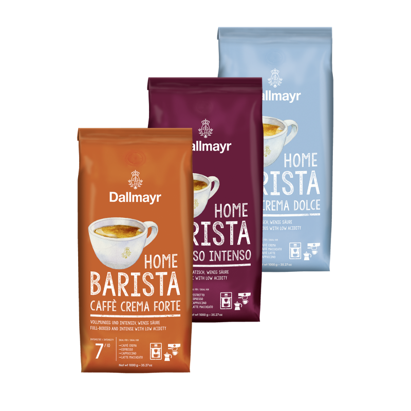 Dallmayr Barista 1000g, zrnková, různé druhy