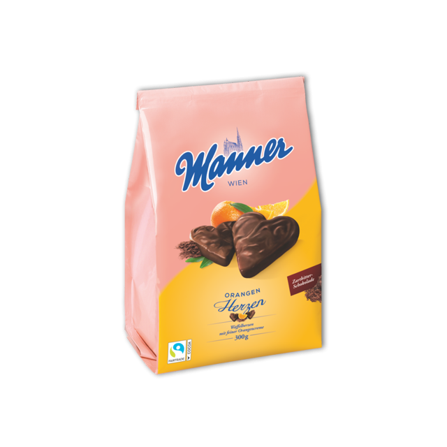 Manner Pomerančová srdce 300g