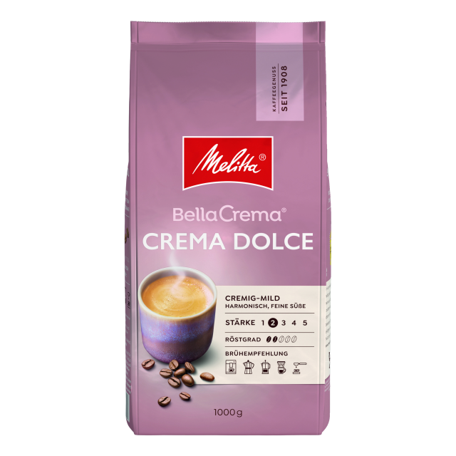 Melitta Bellacrema Crema Dolce Zrnková 1000 g CZ