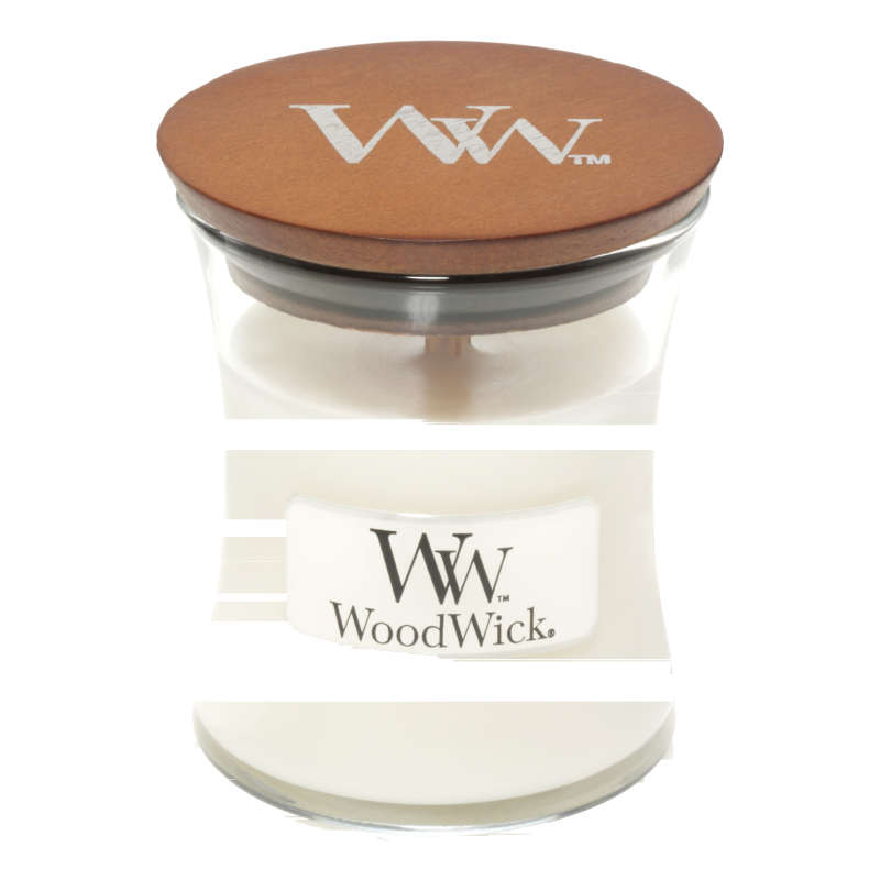 WoodWick White Teak Duftkerze 85g