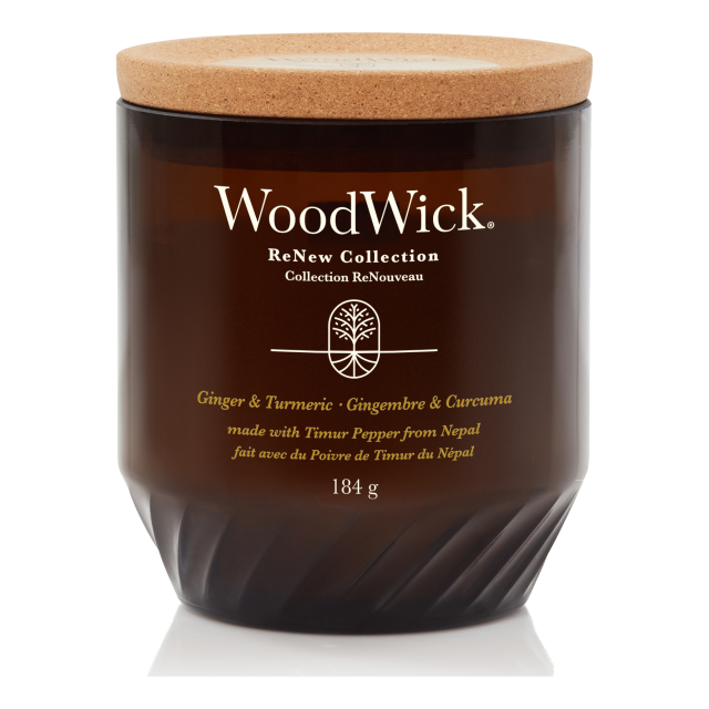 Woodwick Renew Ginger&Turmeric Vonná svíčka 184g