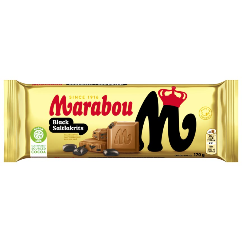 Marabou Black Saltlak.170g
