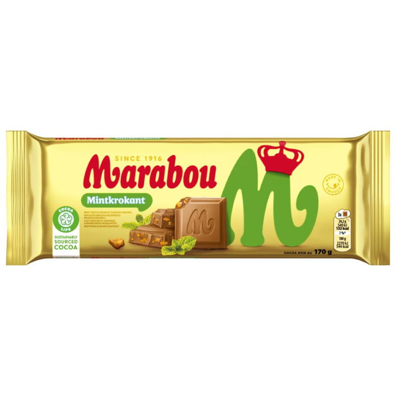 Marabou Mintkrokant 170g