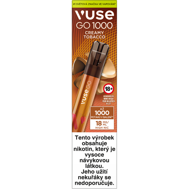 Vuse go 1000 Pen Creamy Tobacco  18mg