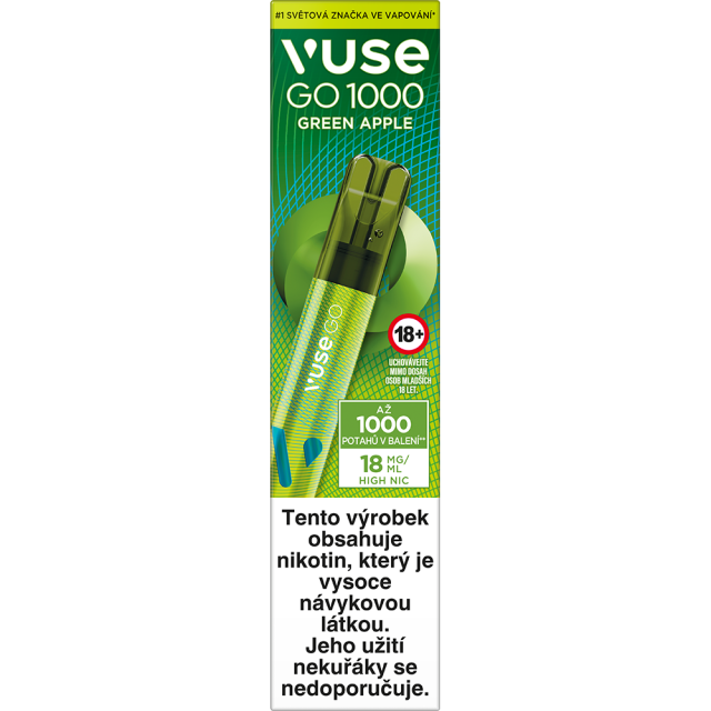 Vuse go 1000 Pen green Apple 18mg