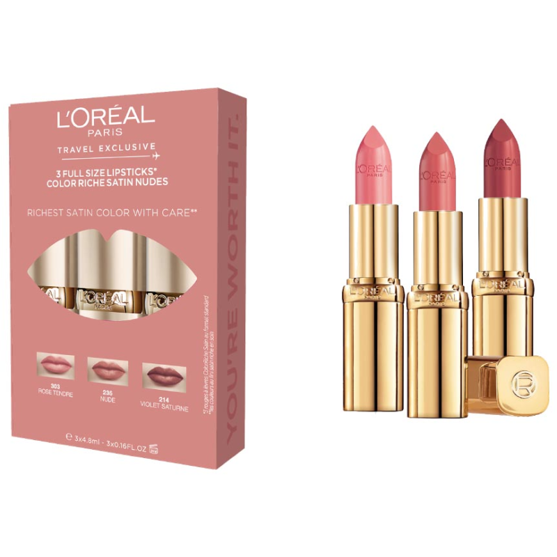 L'Oréal Color Riche Nude Satin Set rtěnek 1ks