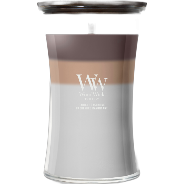Woodwick Trilogy Radiant Cashmere Duftkerze 609g