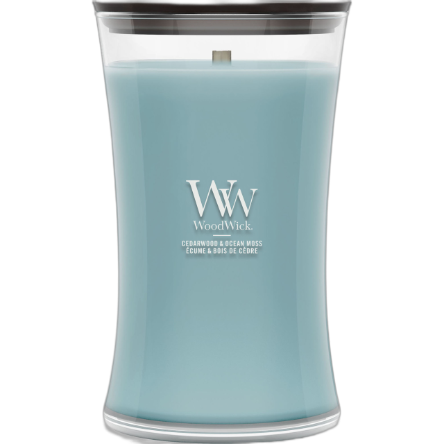 Woodwick Cedarwood&Ocean Moss Vonná svíčka 609g