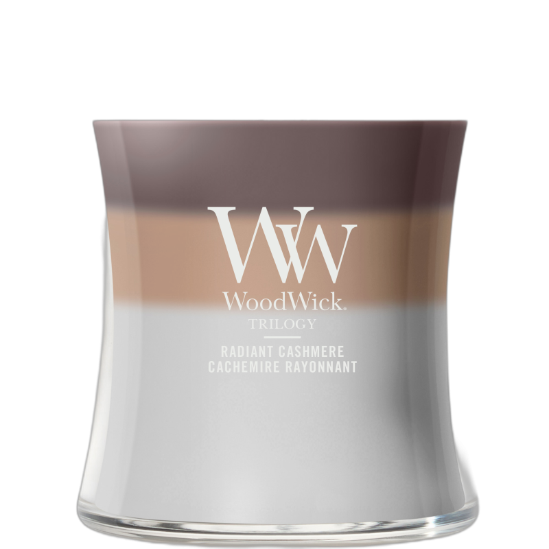 Woodwick Trilogy Radiant Cashmere Duftkerze 275g