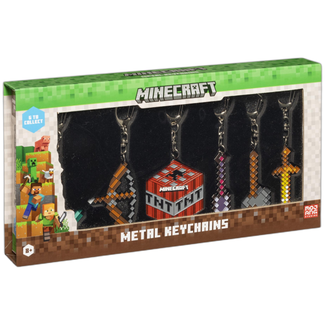 Minecraft Schlüsselanhänger Deluxe Box 6Er Pack
