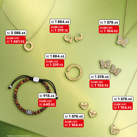 30 % na šperky Fossil & Calvin Klein